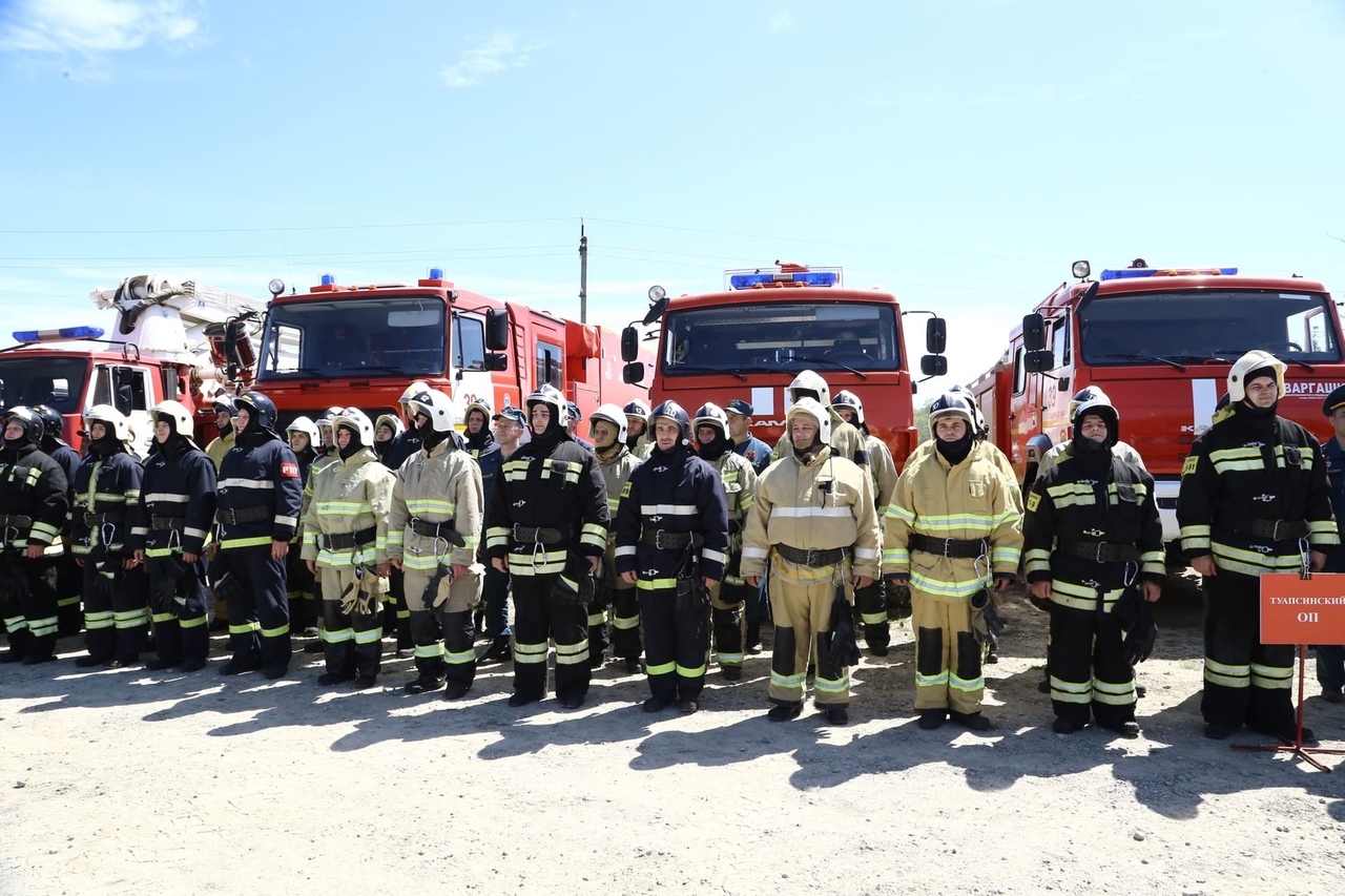 В Ахтырском для пожарных прошла церемония присяги