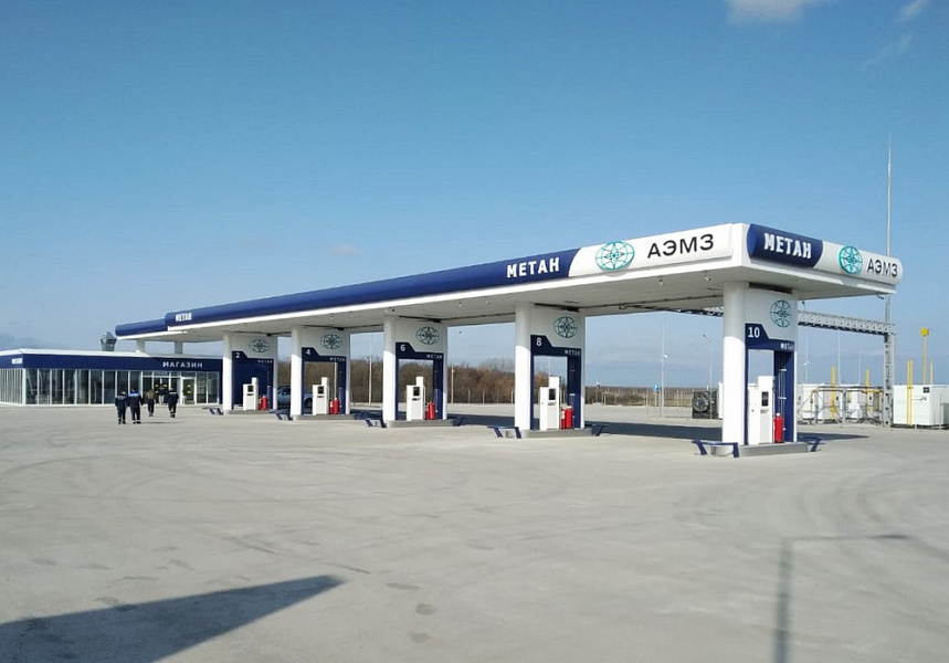 В Абинске завершили строительство заправочной станции на метане
