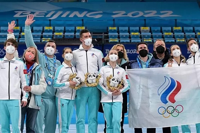 Российская сборная Олимпийского комитета сейчас на первом месте в медальном зачете Олимпиады